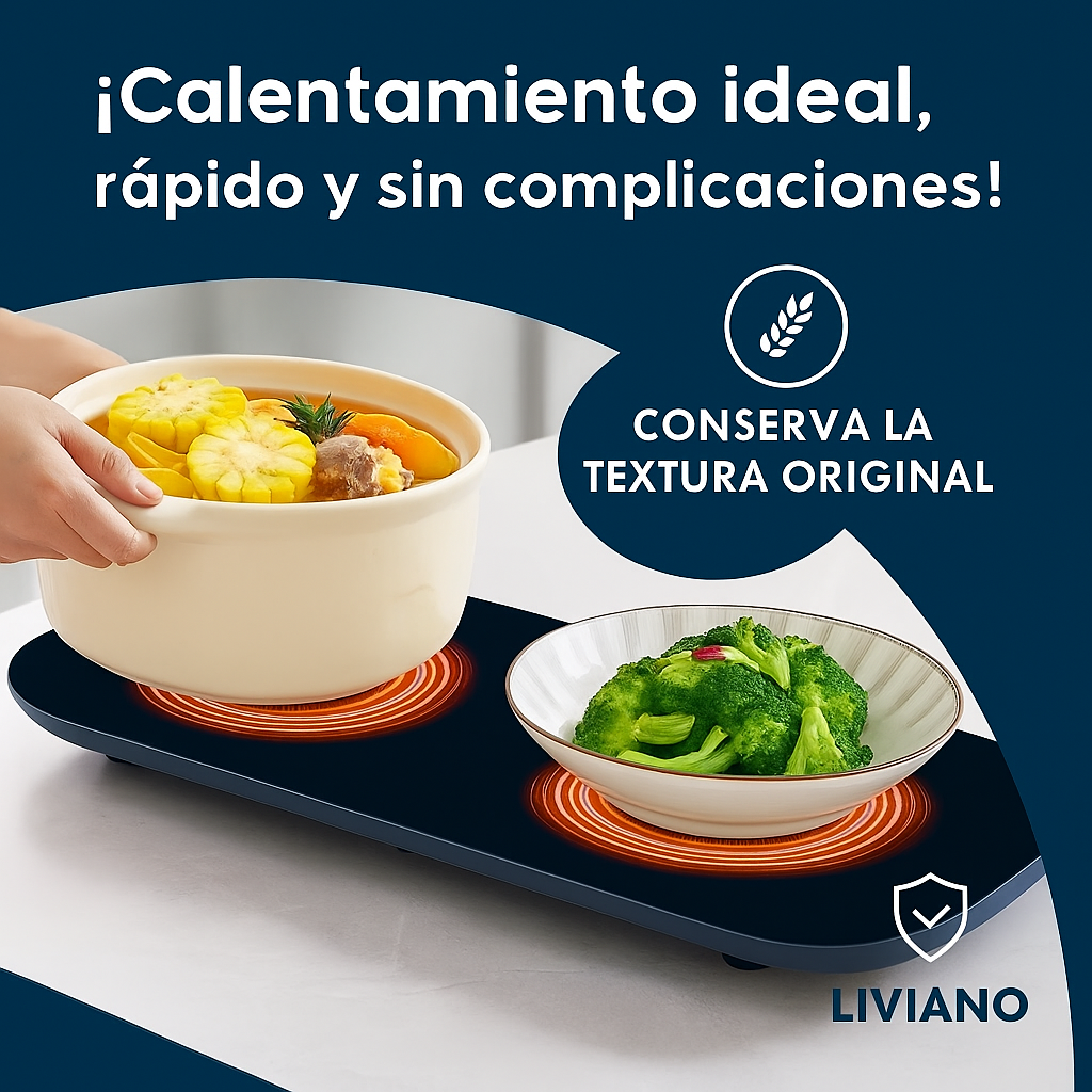 Calentador de alimentos rápido de larga duración y de temperatura constante