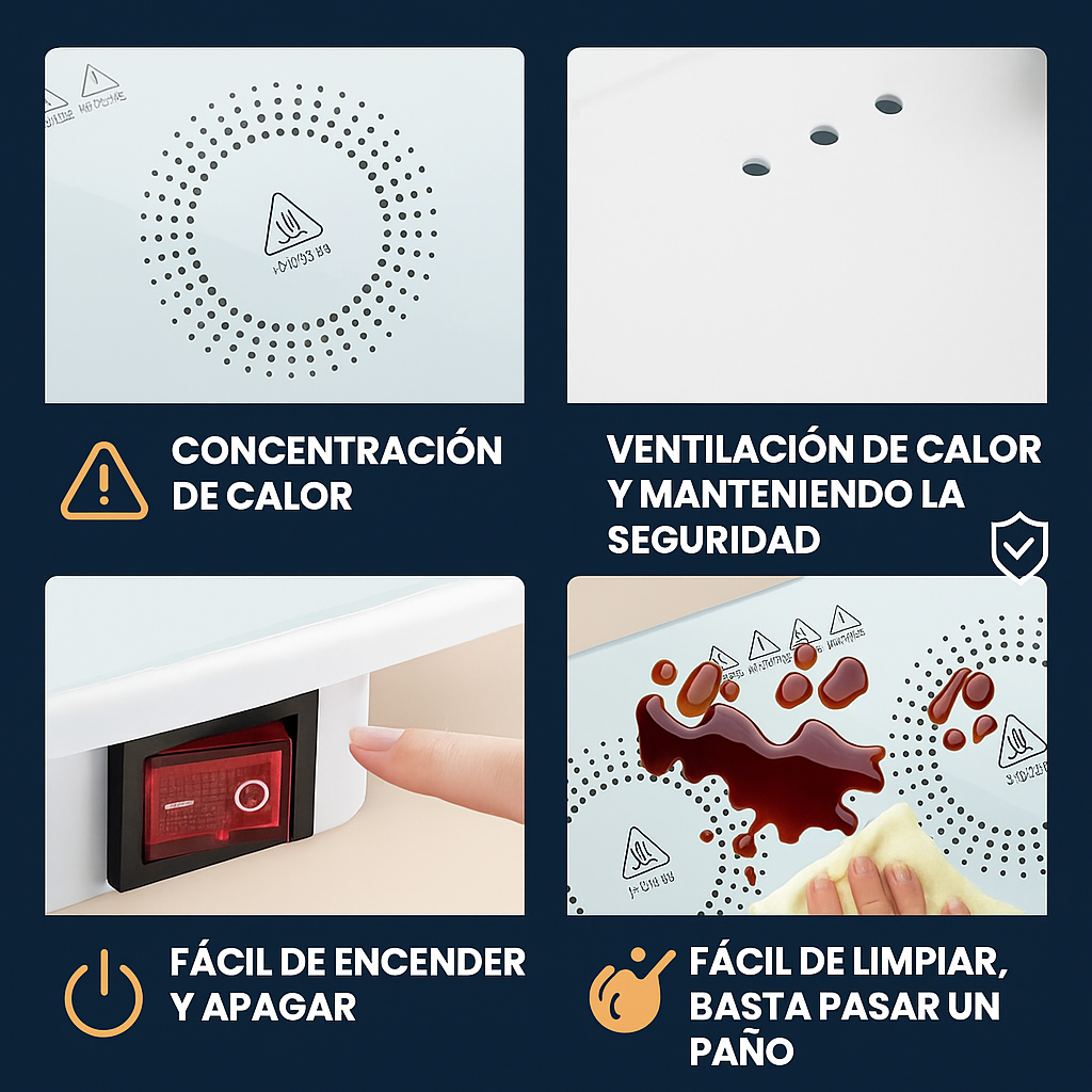 Calentador de alimentos rápido de larga duración y de temperatura constante